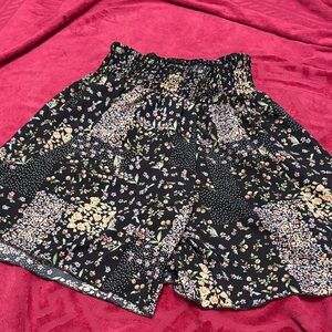 Floral High Waist Women's Shorts